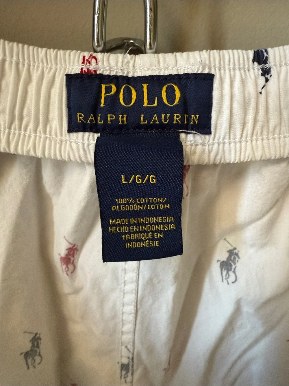 Polo by Ralph Lauren - White Boxers with Red & Navy Pony Embroidery